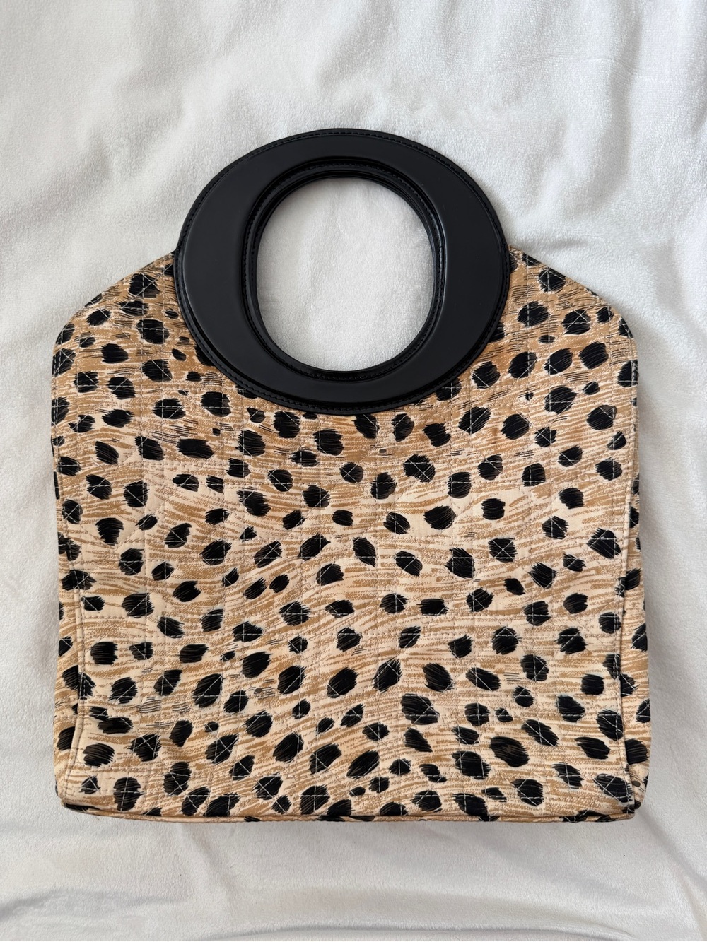 Christian Dior Top Handle Leopard Handbag